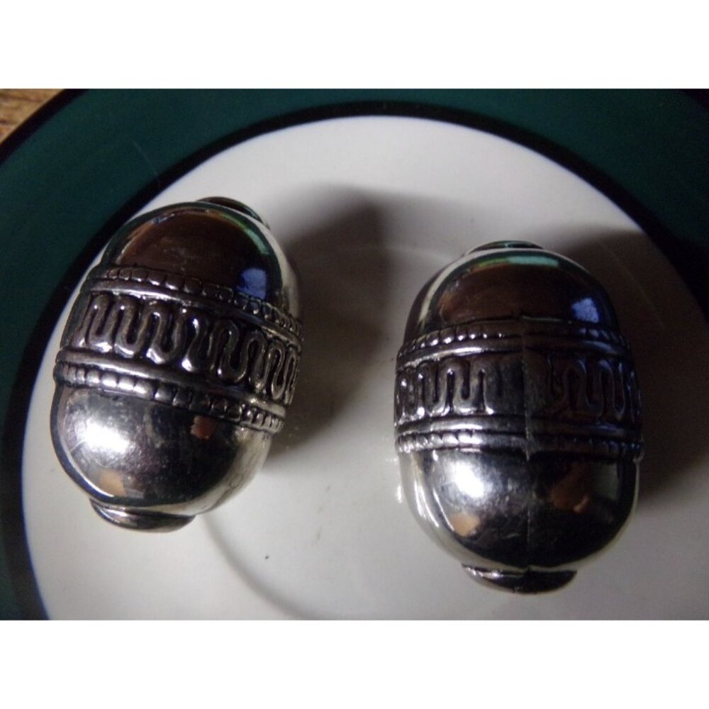 Antique Silver Plated Large Beads
